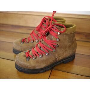 Vintage 1970s SUEDE LEATHER Mountaineering HIKING Austrian BOOTS Mens 5 37.5